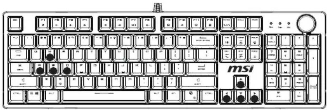 MSI FORGE GK320 - A beépītett jatékvilágitási effektek 5 csoportja - 1