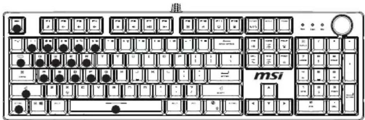 MSI FORGE GK320 - Cinq groupes d'effets de rétroéclairage intégrés pensés pour le jeu - 2