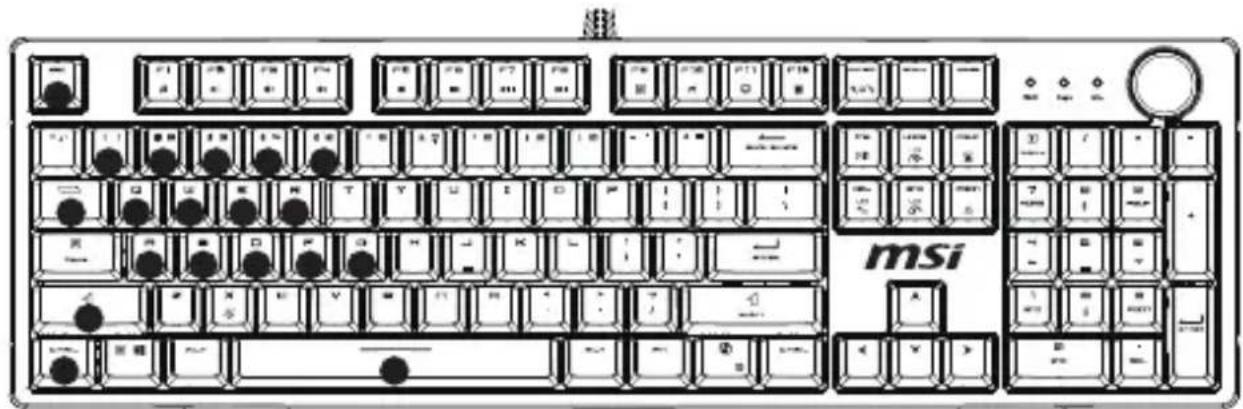 MSI FORGE GK320 - grupos de efectos de iluminación de juego incorporados - 2