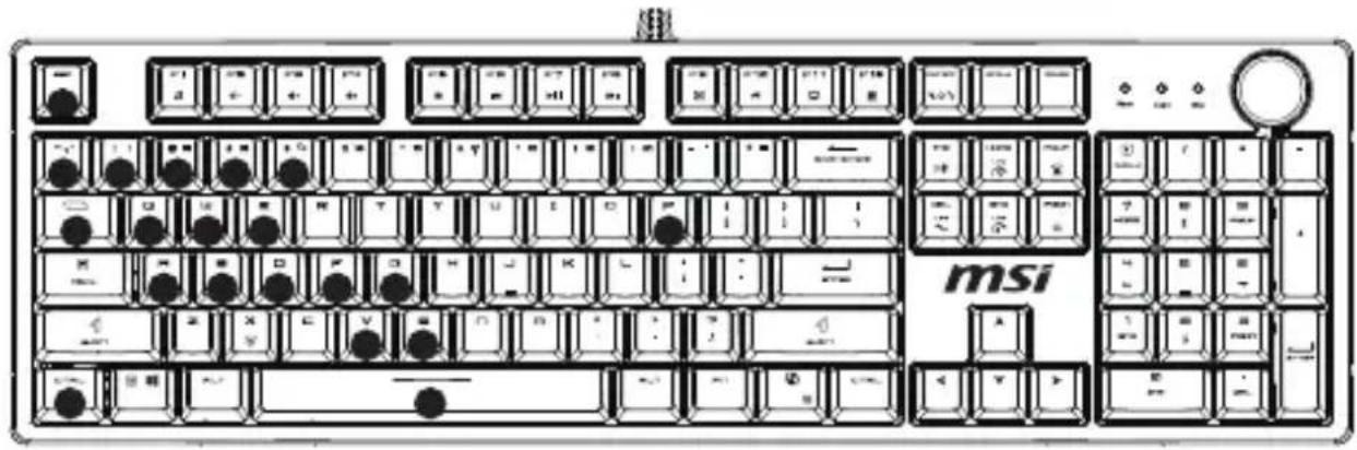 MSI FORGE GK320 - gruppi di effetti di illuminazione di gioco integrati - 3