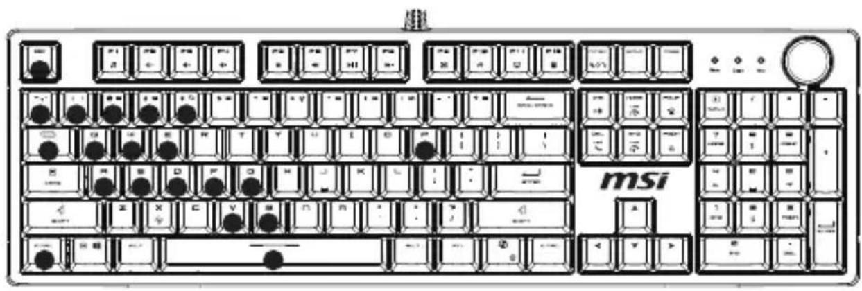 MSI FORGE GK320 - modelos de efeitos de illuminação integrados para jogos - 3