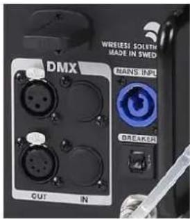 WIRELESS SOLKTH MADE IN SWED DMX MAIN INPL BREAKER OUT IN
