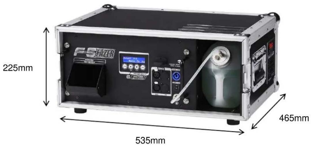 WDMX 無線傳輸 LCD 控制面板 定時模式,輸出量模式 煙霧輸出口 XLR 3-Pin DMX 連接座 XLR 5-Pin DMX 連接座 電源連接座 保險絲座