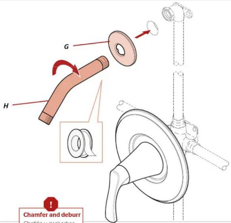 Pfister Masey 8P8WS2MCSK - 2A Thick Wall Installation (23/4"Max) - 11