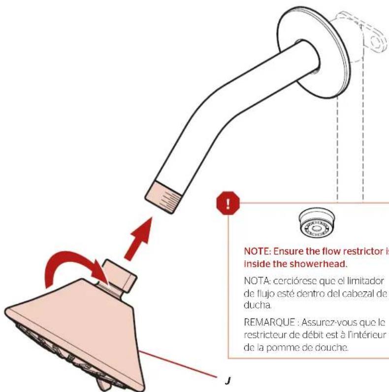 Pfister Masey 8P8WS2MCSK - Shower Functions · Funciones de la ducha · Fonctions de la douche - 4