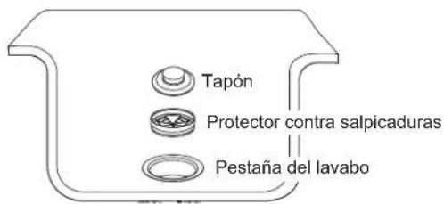 GE GFC765W - INSTALE EL PROTECTOR CONTRA SALPICADURAS Y EL TAPÓN - 1