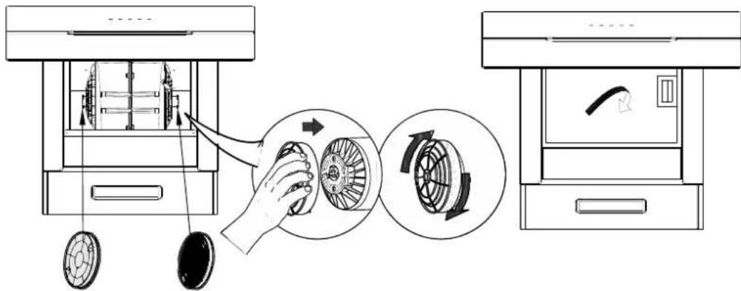 CIARRA CD6765AB - Installer le filtre à charbon (Mode Recyclage): - 2