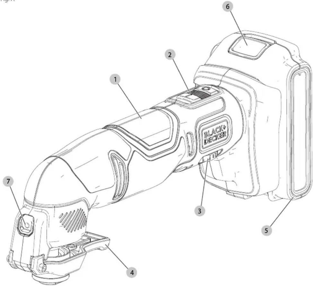 BLACK & DECKER BDCOS20 - 20V MAX\* OSCILLATING TOOL OUTIL OSCILLANT 20V MAX HERRAMIENTA OSCILATORIA 20V MAX\* - 1