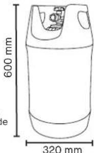 600 mm e 320 mm