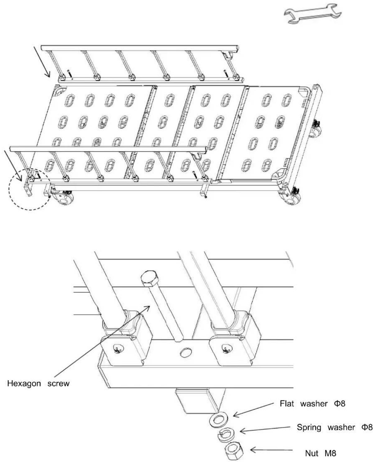 Vevor K6K5S - Side guardrails installation - 1