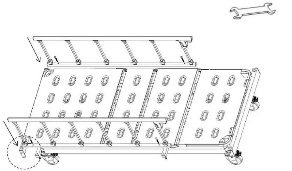 Vevor K6K5S - Installation des garde-corps lateraux - 1