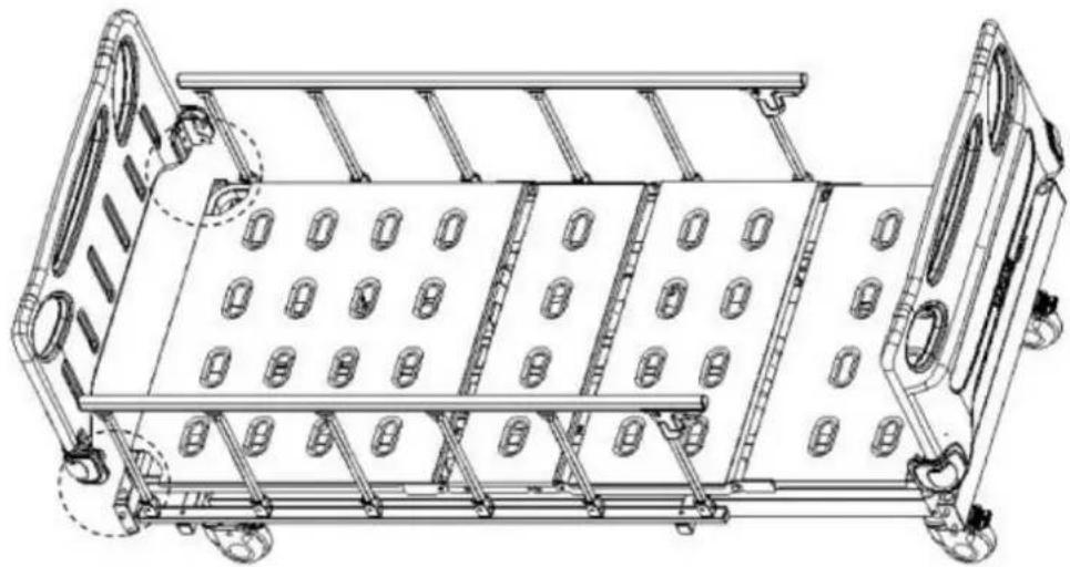 Vevor K6K5S - Monteringsmetod for huvudbräda och fotbräda - 1