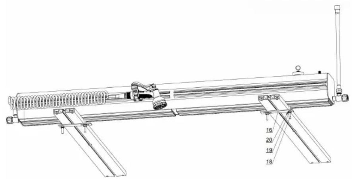 Vevor YKSX20L - Step 5: The water tank 1 is mounted on the top bracket of car. - 4