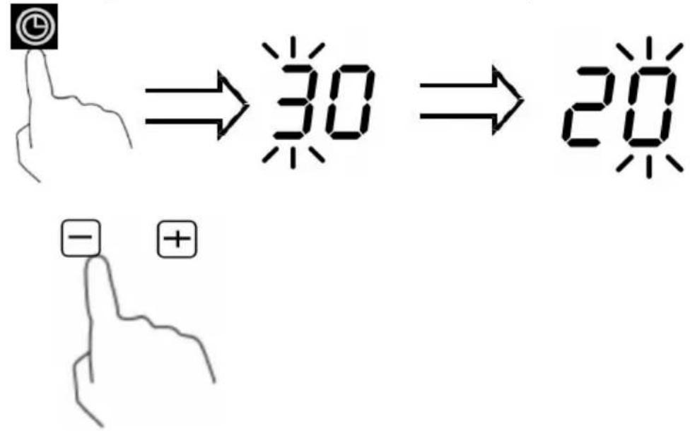 Vevor SK68IHB4S7 - Setting the timer to turn one cooking zone off - 2