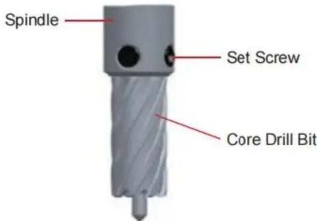 Vevor BRM35 - ANNULAR CUTTER/CORE DRILL BIT INSTALLATION - 2