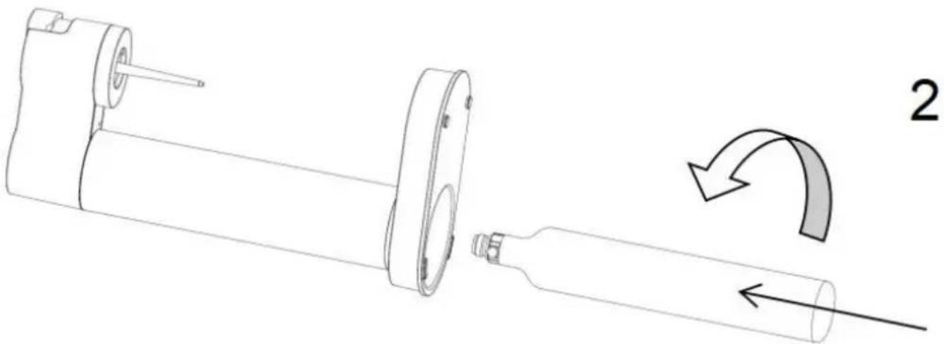 Vevor HR192 - ATTACHING THE GAS CYLINDER - 2