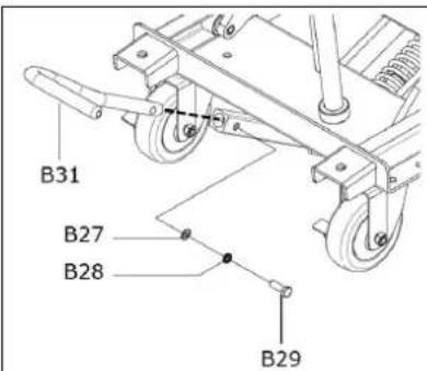 Holzmann SHT150XF - Fijación del pedal (SHT150XF, SHT300XF y SHT350XXF) - 1