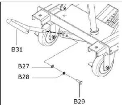 Holzmann SHT150XF - Upevnění nožního pedálu (SHT150XF, SHT300XF a SHT350XXF) - 1