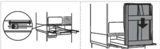 ASKO HI150W - Regolazione e fissaggio dell'asse da stiro (prima del primo utilizzato) - 6