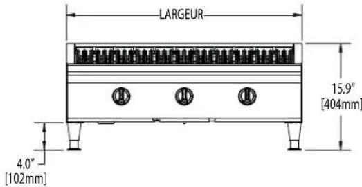 GARLAND GTOG48SU8 - SPÉCIFICATIONS : RÔTISSOIRES À BRIQUETTES EN CÉRAMIQUE - 2