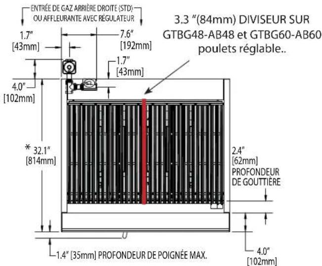 GARLAND GTOG48SU8 - SPÉCIFICATIONS : RÔTISSOIRES À BRIQUETTES EN CÉRAMIQUE - 1