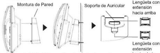 GRANDSTREAM GRP2636 - Instalando el Telefono (Montura de Pared \* se vende por separado) - 1