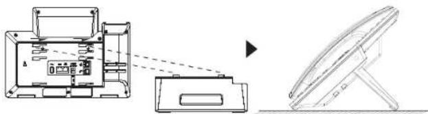 GRANDSTREAM GRP2636 - Installation du téléphone (Support du téléphone): - 1