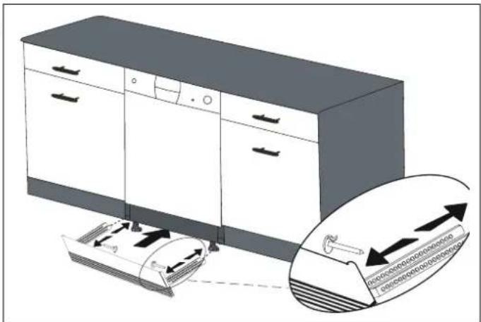 BERTAZZONI DW60S3IBPSS - BEVESTIGEN VAN DE PLINT - 4