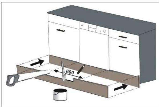 BERTAZZONI DW60S3IBPSS - FISSAGGIO DELLO ZOCCOLO - 1