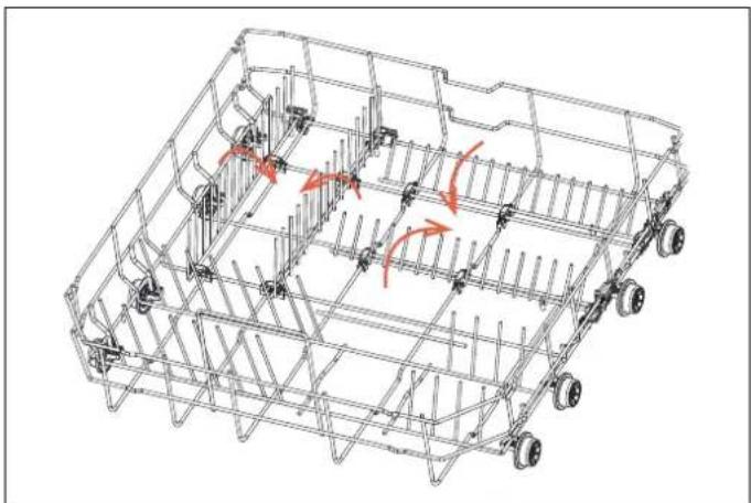 BERTAZZONI DW60S3IBPSS - OPKLAPBARE TANDEN ONDERSTE MAND - 1