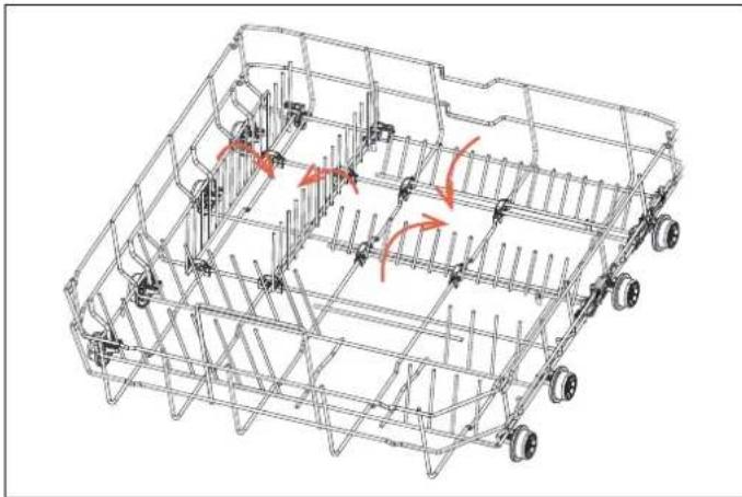 BERTAZZONI DW60S3IBPSS - LOWER BASKET FOLDING TINES - 1