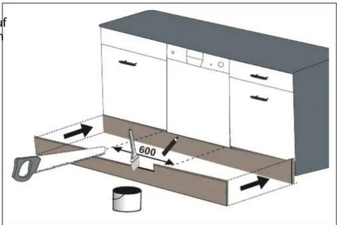 BERTAZZONI DW60S3IBPSS - BEVESTIGEN VAN DE PLINT - 2