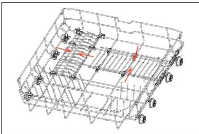 BERTAZZONI DW60S3IBPSS - REBBI PIEGHEVOLI DEL CESTELLO INFERiore - 2