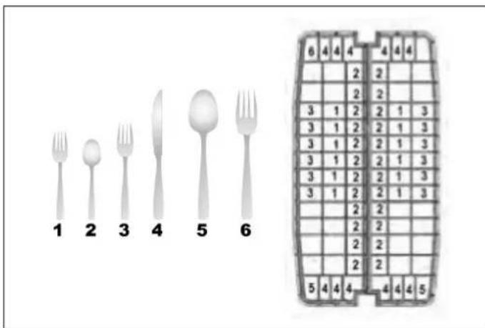 BERTAZZONI DW60S3IBPSS - BESTICKKORG (BEROENDE PÄ MODELL) - 1