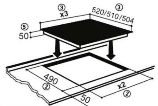 Fors IKT 604 S FB - Intaglio del piano di lavoro - 1