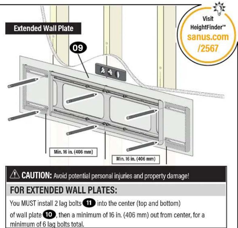 SANUS VXL7 - CAUTION: Avoid potential personal injury or property damage! - 6