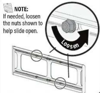 SANUS VXL7 - WARNING: Avoid potential personal injuries! These areas could be pinch points when sliding back together. - 2