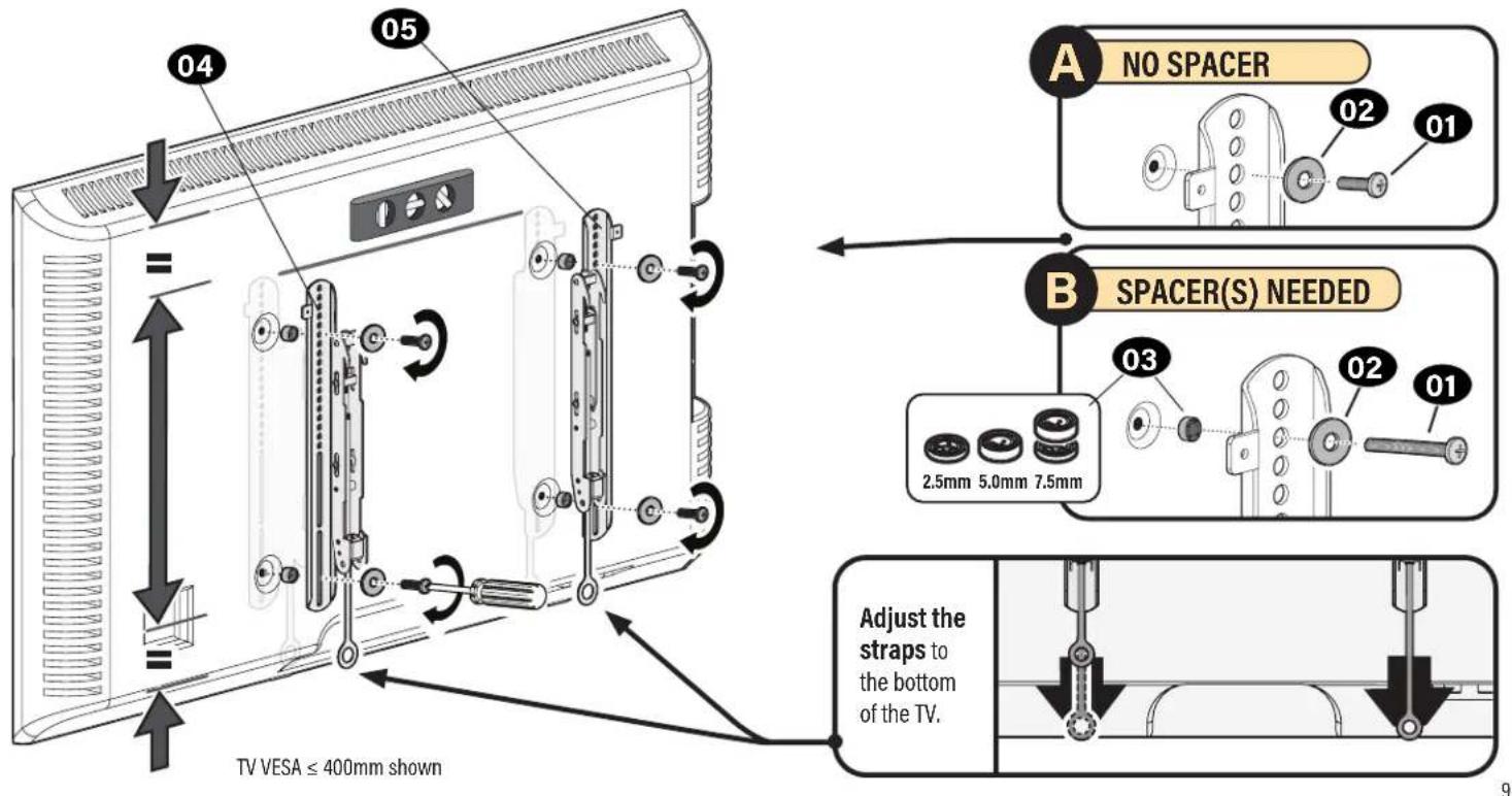 SANUS VXL7 - Attach TV Brackets to Your TV - 1