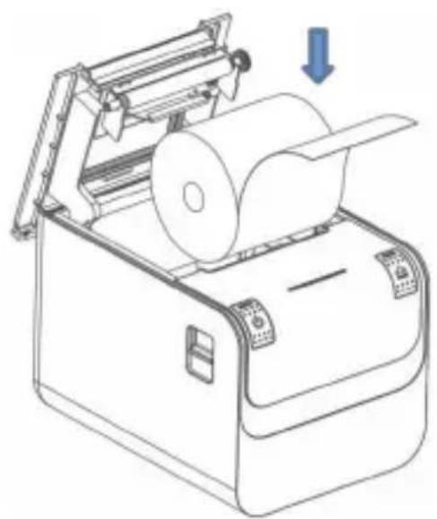 Aqprox appPOS80AMUSE - Carregar o rolo de arraste de papel - 1