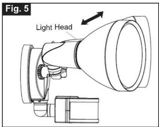 Vaxcel T0697 - Adjusting the Light Head: - 2