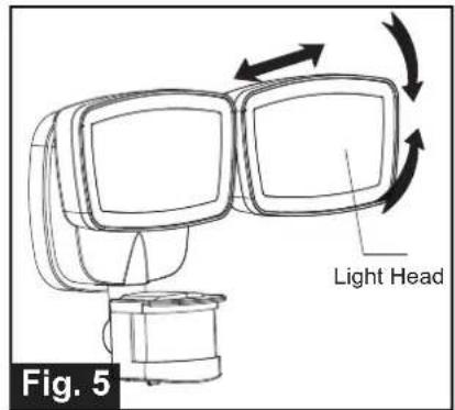 Vaxcel T0698 - Adjusting the Light Head: - 2