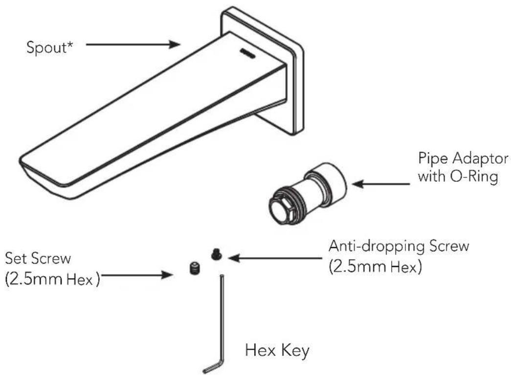 TOTO TBG09001U - INCLUDED PARTS - 1