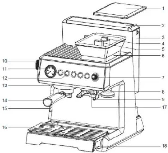 Klarstein GrandPresso Touch - DESCRIPCION DEL PRODUCTO - 1