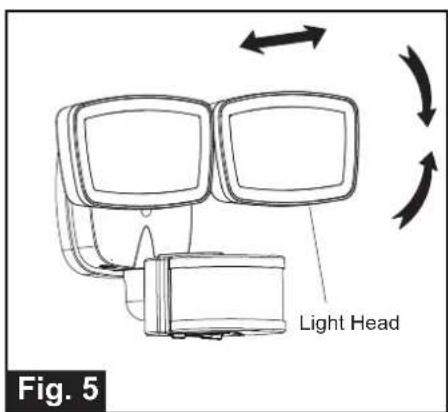 Vaxcel T0701 - Adjusting the Light Head: - 2