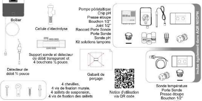 HAYWARD AquaRite Neo pH - CONTENU DU PACKAGING - 1