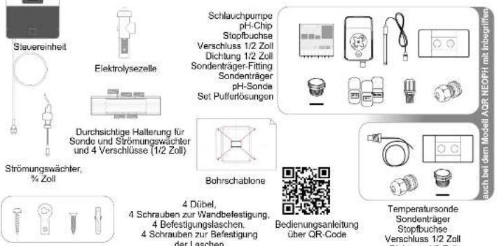 HAYWARD AquaRite Neo pH - INHALT DER VERPACKUNG - 1