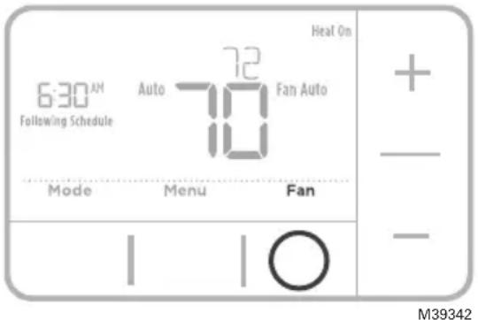 ProSelect PSTSP11AWH - Fan operation settings - 1