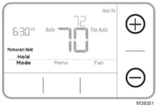 ProSelect PSTSP11AWH - Program schedule override (permanent) - 1