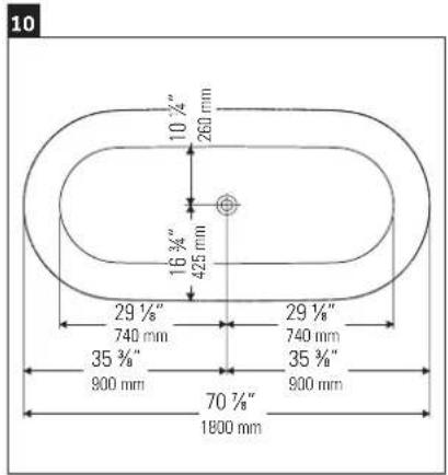 10 260 mm 10 ¼" 16 ¾" 425 mm 29 ½" 740 mm 29 ½" 740 mm 35 ¾" 800 mm 35 ¾" 900 mm 70 ⅓" 1800 mm