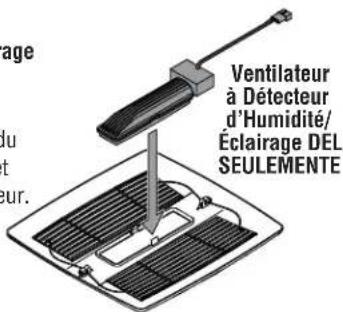 Ventilateur à Détecteur d'Humidité/ Éclairage DEL SEULEMENTE